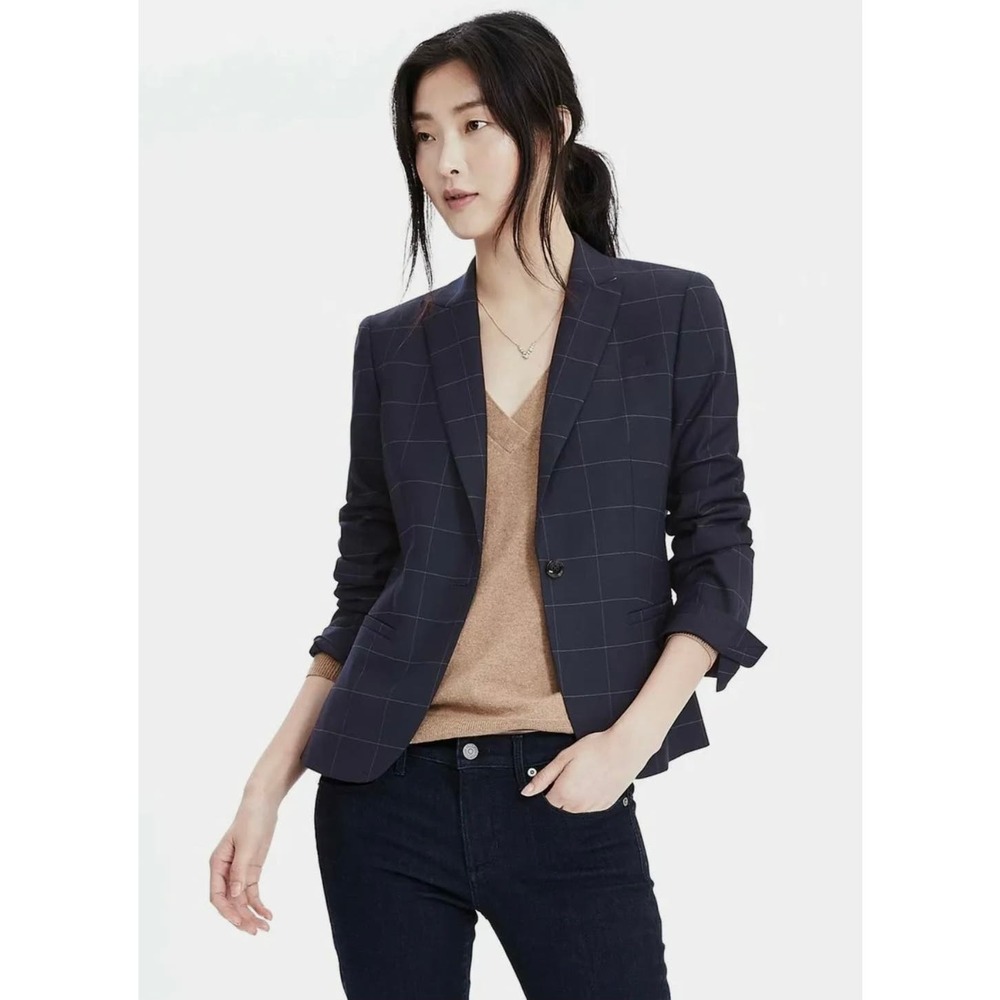 NWT Banana Republic Navy Single Button Blazer Jacket